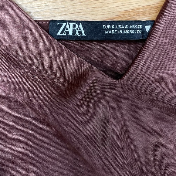 ZARA Brown Slip Dress - Picture 4 of 12